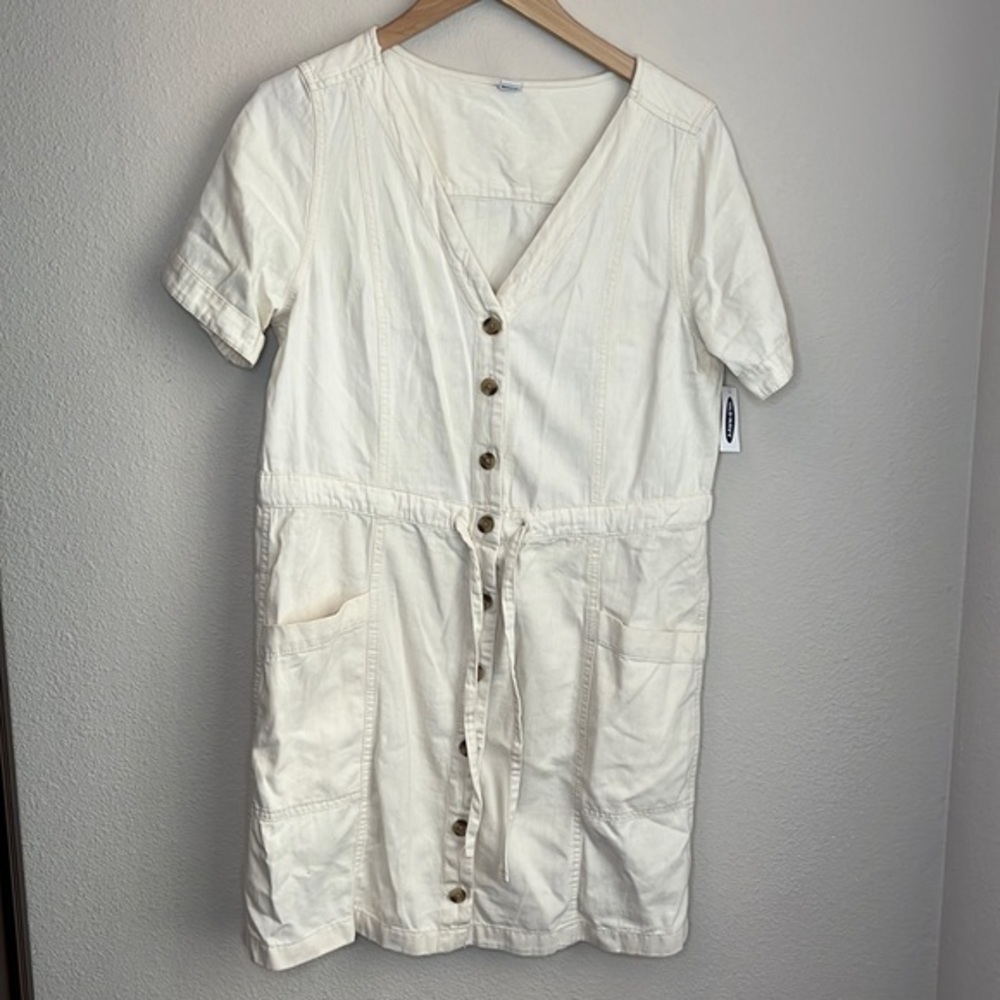 Khaki button up dress size M NWT